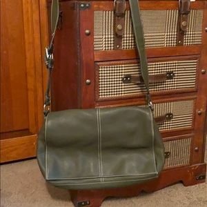 Tignanello Olive Green Cross Body Purse
